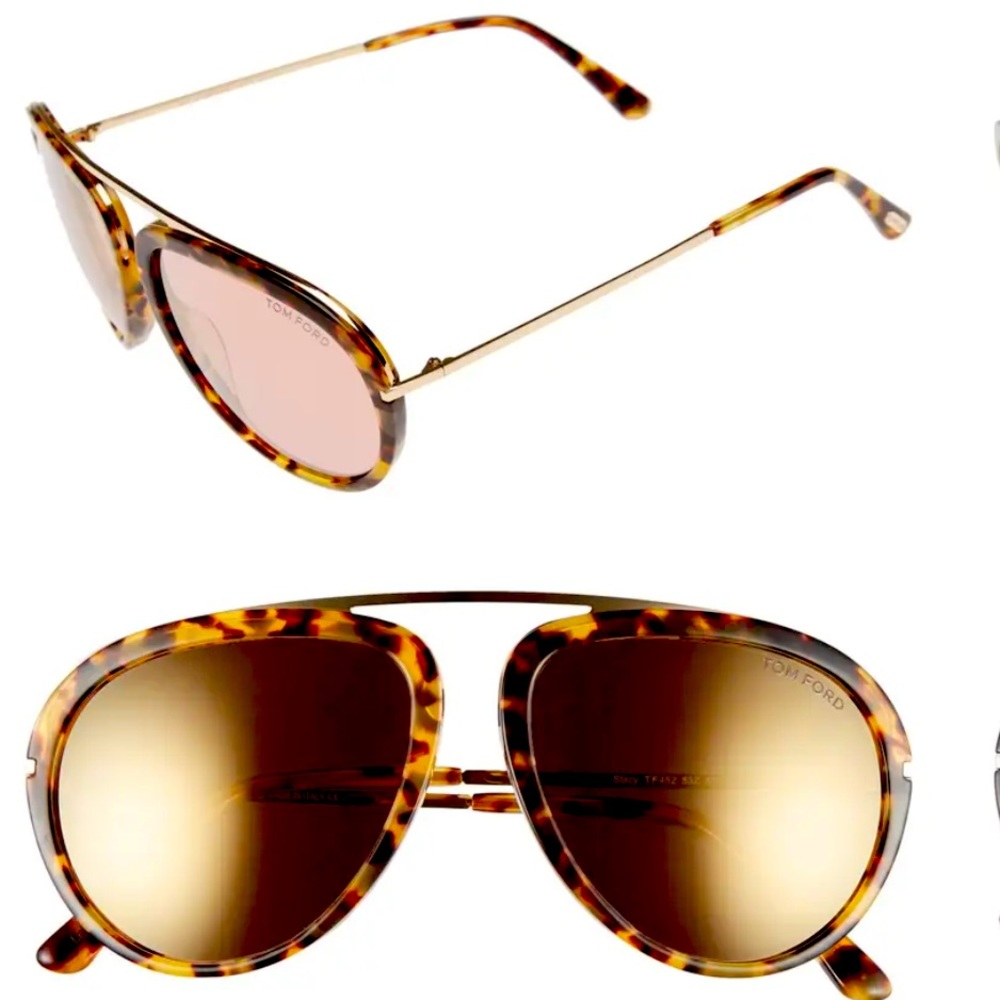 Authentic Tom Ford Stacy Blonde Havana Sunglasses